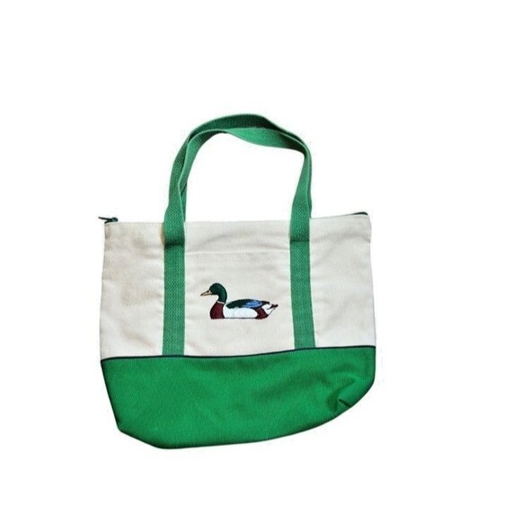 VTG Banner House Purse Tote Bag Mallard Duck Embroidered - Preppy - 80's - READ - Picture 1 of 8